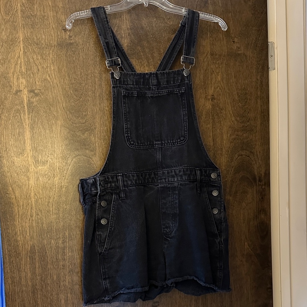 Madewell Black Denim Overalls